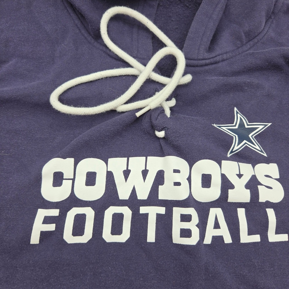 Cowboys Her Style Womens‎ 4X Navy Blue Lace Up Pullover Football Hoodie NFL Star